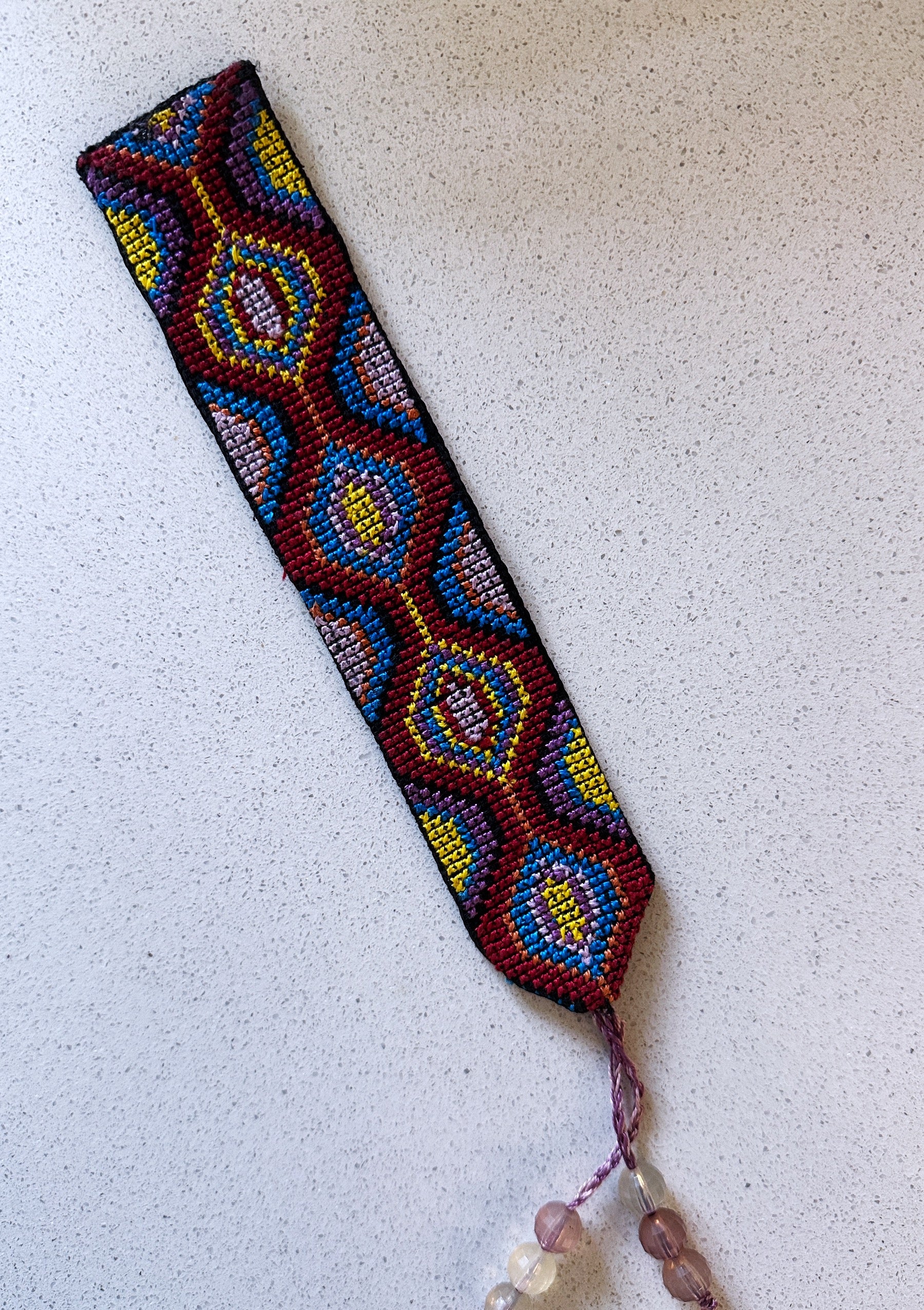 Palestinian Hand Embroidered Bookmark - Mokahala