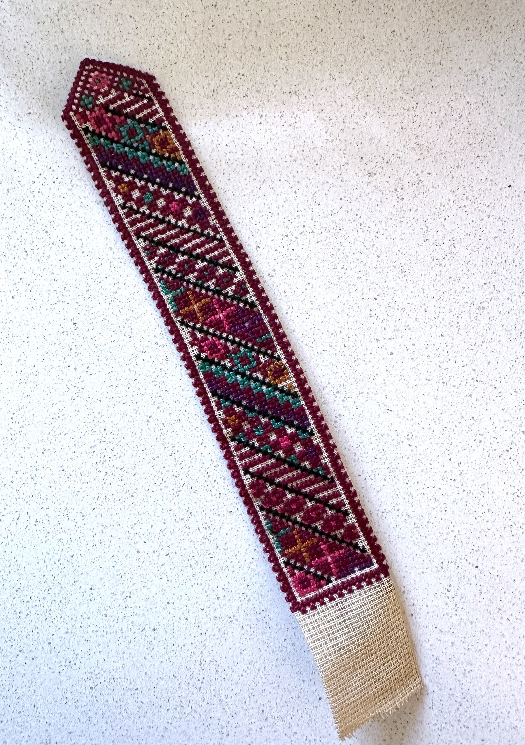 Palestinian Hand Embroidered Bookmark - Motifs
